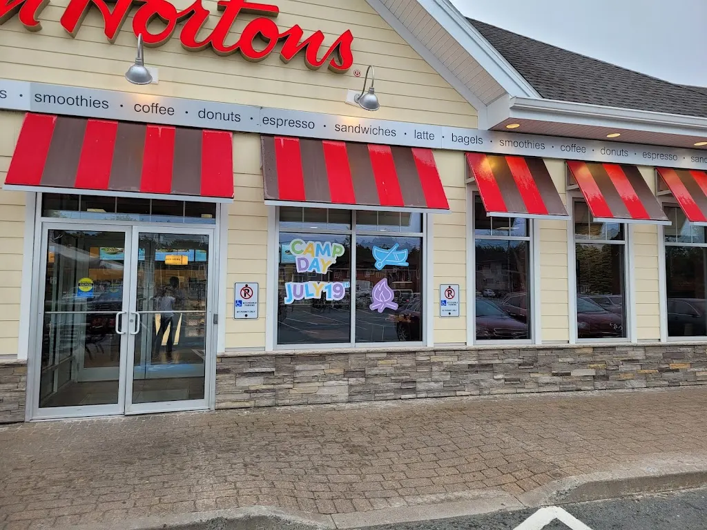 Tim Hortons storefront and interior at 1624 Sackville Dr, Middle Sackville, NS