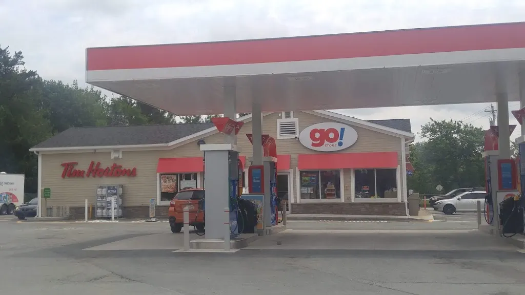 Tim Hortons storefront and interior at 645 Evangeline Trail, Mount Uniacke, NS