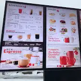 Tim Hortons storefront and interior at 687 East River Rd, New Glasgow, NS