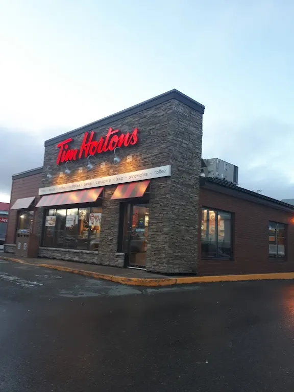 Tim Hortons storefront and interior at 7 Blowers St, North Sydney, NS