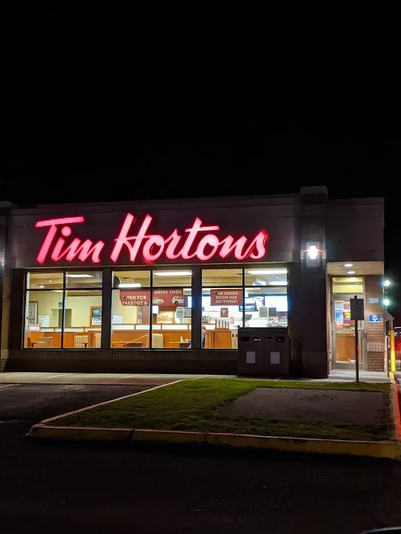 Tim Hortons storefront and interior at 106 King St, North Sydney, NS