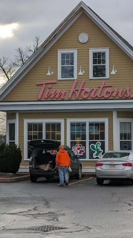 Tim Hortons storefront and interior at 4019 Eastern Ave, Parrsboro, NS