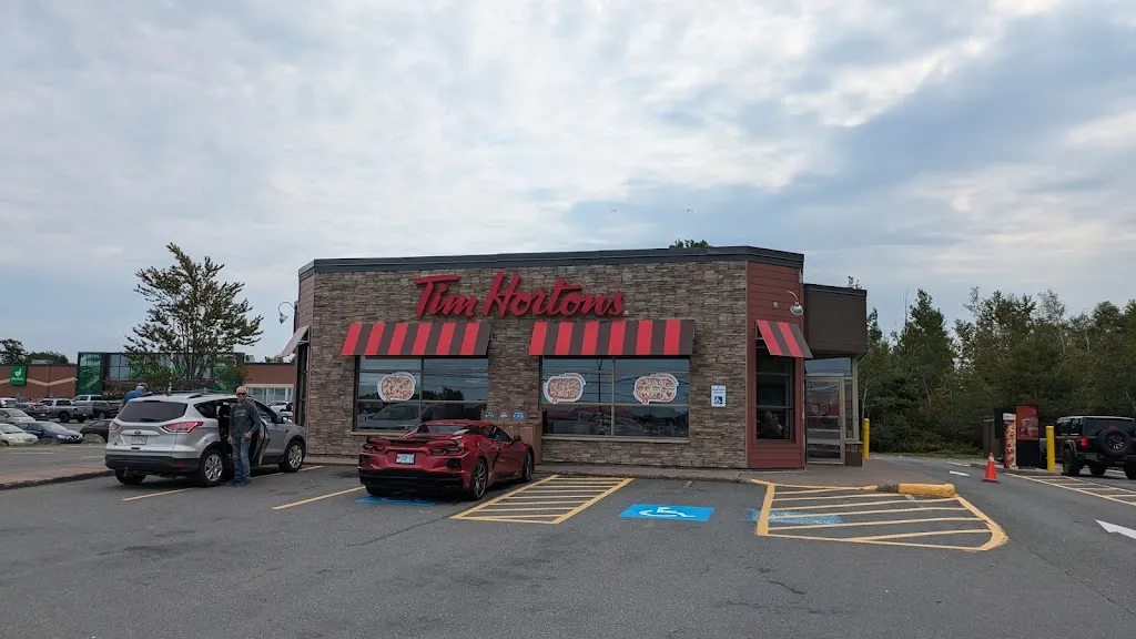 Tim Hortons storefront and interior at 65 Weaver Rd, Pictou, NS