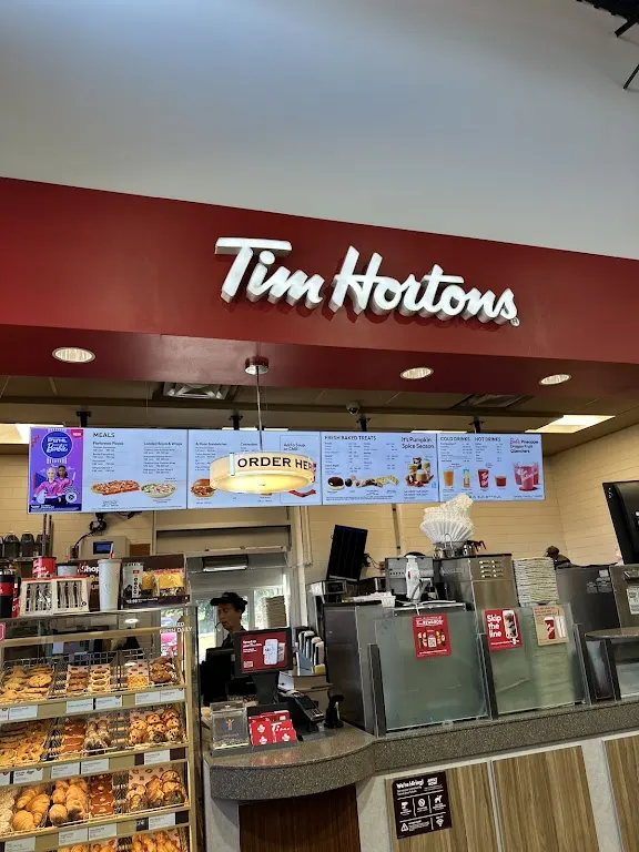 Tim Hortons storefront and interior at 282 Pictou Road, Truro, NS