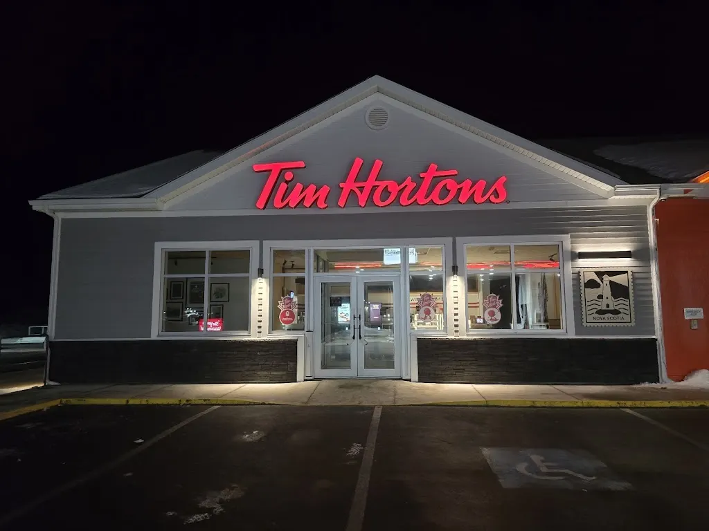 Tim Hortons storefront and interior at 4134 Ns-308, Tusket, NS