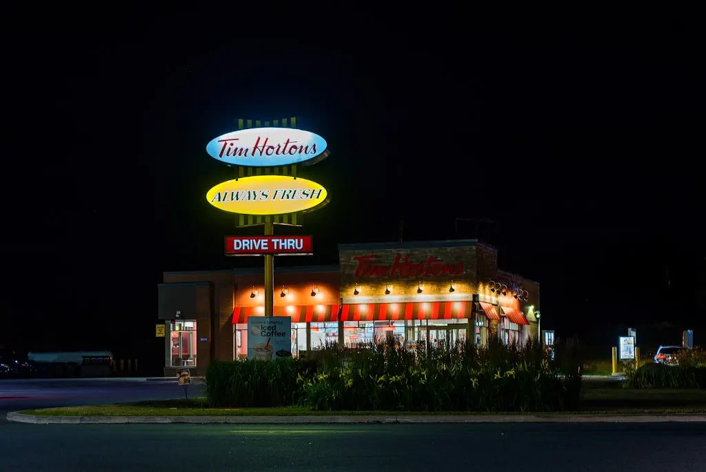 Tim Hortons storefront and interior at 3614 Hammonds Plains Rd, Upper Tantallon, NS