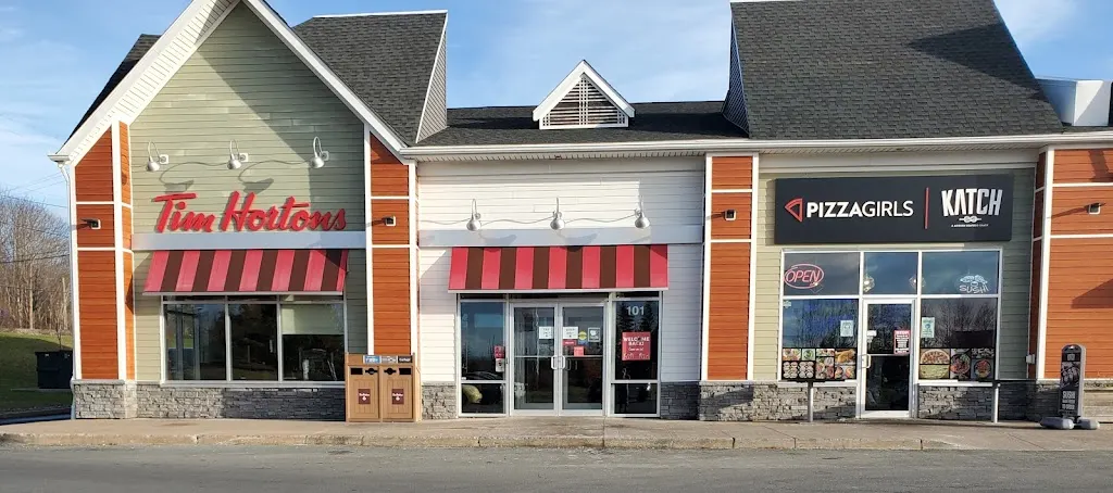 Tim Hortons storefront and interior at 5126 St Margarets Bay Rd, Upper Tantallon, NS