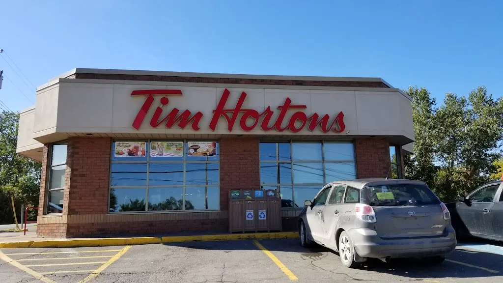 Tim Hortons storefront and interior at 2014 Diamond St, Westville, NS