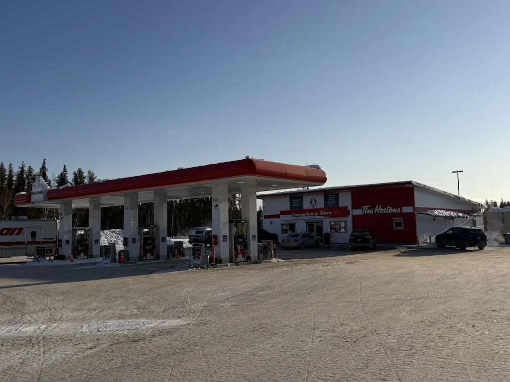 Tim Hortons storefront and interior at 50 Trout St, Fort Smith, NT