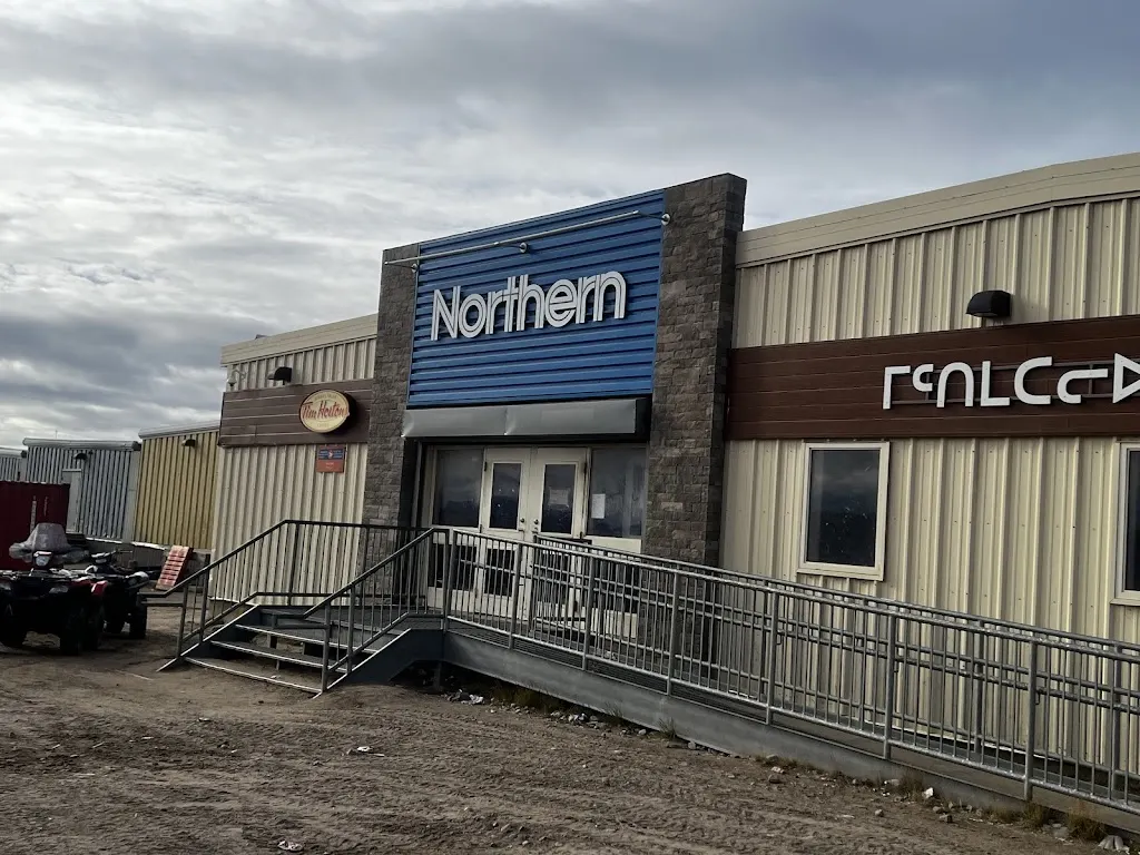 Tim Hortons storefront and interior at Northern Pond Inlet, Pond Inlet, NU