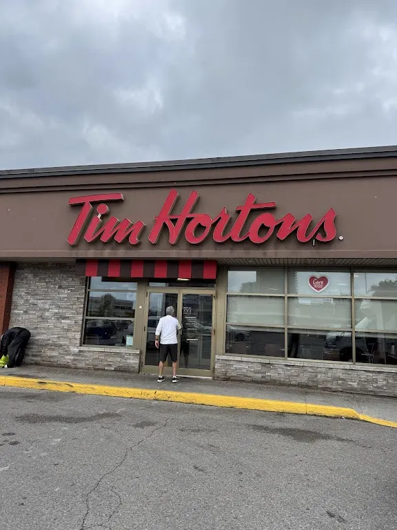 Tim Hortons storefront and interior at 290 Harwood Ave South, Ajax, ON