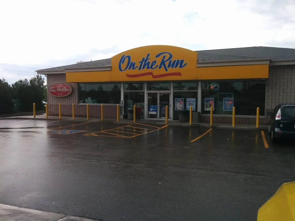 Tim Hortons storefront and interior at 460 Bayly St West, Ajax, ON