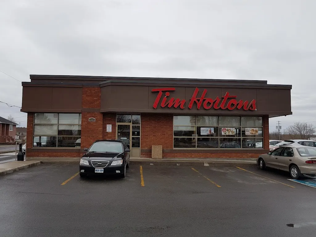 Tim Hortons storefront and interior at 488 Main St South, Alexandria, ON