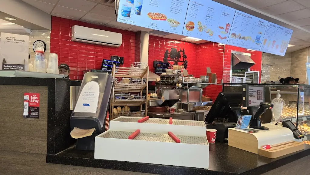 Tim Hortons storefront and interior at 234 Hastings St N, Bancroft, ON