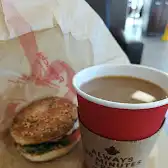 Tim Hortons storefront and interior at 2 Quarry Ridge Rd, Barrie, ON