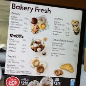 Tim Hortons storefront and interior at 201 Georgian Dr, Barrie, ON