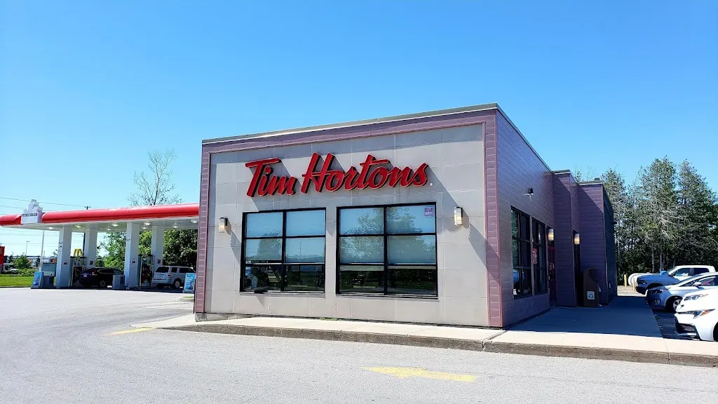 Tim Hortons storefront and interior at B1415 Duram Rd 15, Beaverton, ON