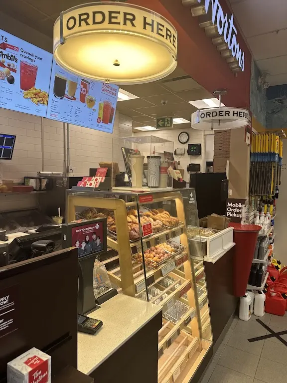 Tim Hortons storefront and interior at 498 Causley St Esso Otr, Blind River, ON