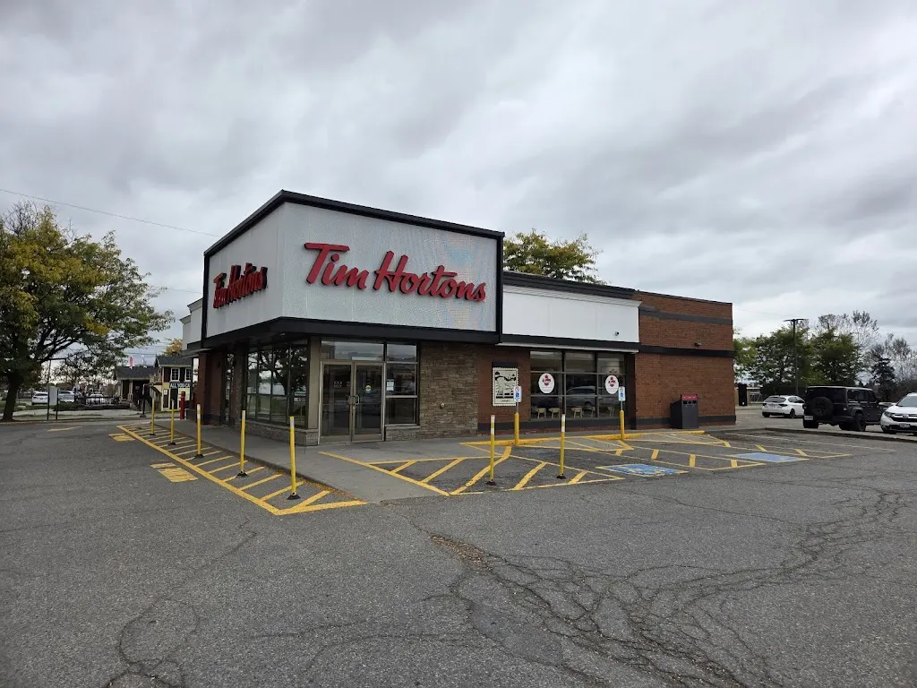Tim Hortons storefront and interior at 12596 Hwy # 50 North, Bolton, ON