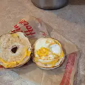 Tim Hortons storefront and interior at 4985 Ebenezer Rd, Brampton, ON