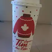 Tim Hortons storefront and interior at 7995 Dixie Rd, Brampton, ON