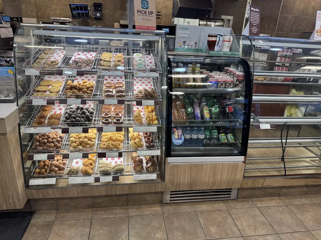 Tim Hortons storefront and interior at 8970 Goreway Dr, Brampton, ON