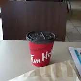 Tim Hortons storefront and interior at 155 Lynden Rd, Brantford, ON