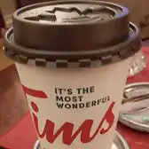 Tim Hortons storefront and interior at 601 Brant St, Burlington, ON