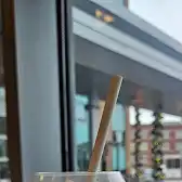Tim Hortons storefront and interior at Joseph Brant Hospital, Burlington, ON