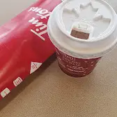 Tim Hortons storefront and interior at 95 Saginaw Parkway, Cambridge, ON