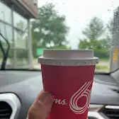 Tim Hortons storefront and interior at 275 Water St N, Cambridge, ON