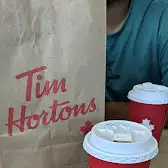 Tim Hortons storefront and interior at 275 Water St N, Cambridge, ON