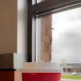 Tim Hortons storefront and interior at 900 Jamieson Parkway, Cambridge, ON