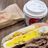 Tim Hortons storefront and interior at 7235 Keele St South, Concord, ON