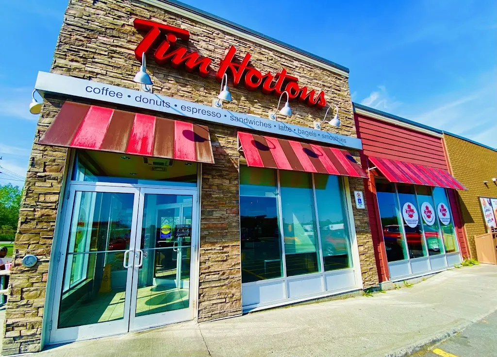 Tim Hortons storefront and interior at 6215 Boundary Rd South Glengarry, Cornwall, ON