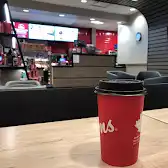 Tim Hortons storefront and interior at 1420 Missisauga St, Curve Lake, ON