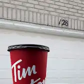 Tim Hortons storefront and interior at 469 Highway #6 N, Dundas, ON