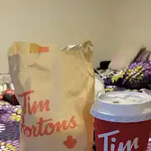 Tim Hortons storefront and interior at 200 Green Lane, East Gwillimbury, ON