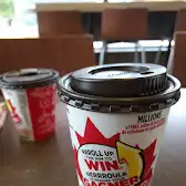 Tim Hortons storefront and interior at 9 Maidstone Rd East, Essex, ON
