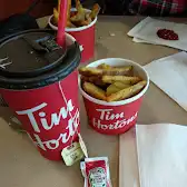 Tim Hortons storefront and interior at 415 The Westway, Etobicoke, ON