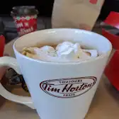 Tim Hortons storefront and interior at 415 The Westway, Etobicoke, ON