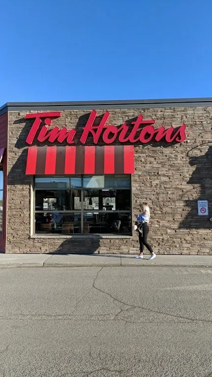 Tim Hortons storefront and interior at 3000 Falconbridge Highway, Garson, ON