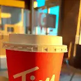 Tim Hortons storefront and interior at 12332 Woodbine Ave, Gormley, ON