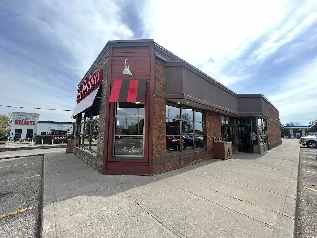 Tim Hortons storefront and interior at 138 Woodlawn Rd West, Guelph, ON