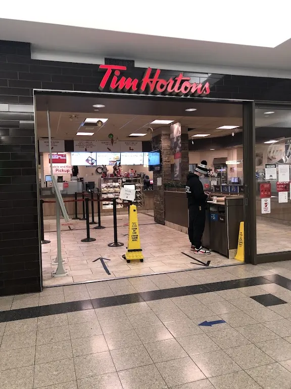 Tim Hortons storefront and interior at 2 King Street West Jackson Square, Unit 162, Hamilton, ON