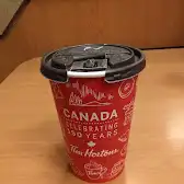 Tim Hortons storefront and interior at 239 King Stw, Hamilton, ON