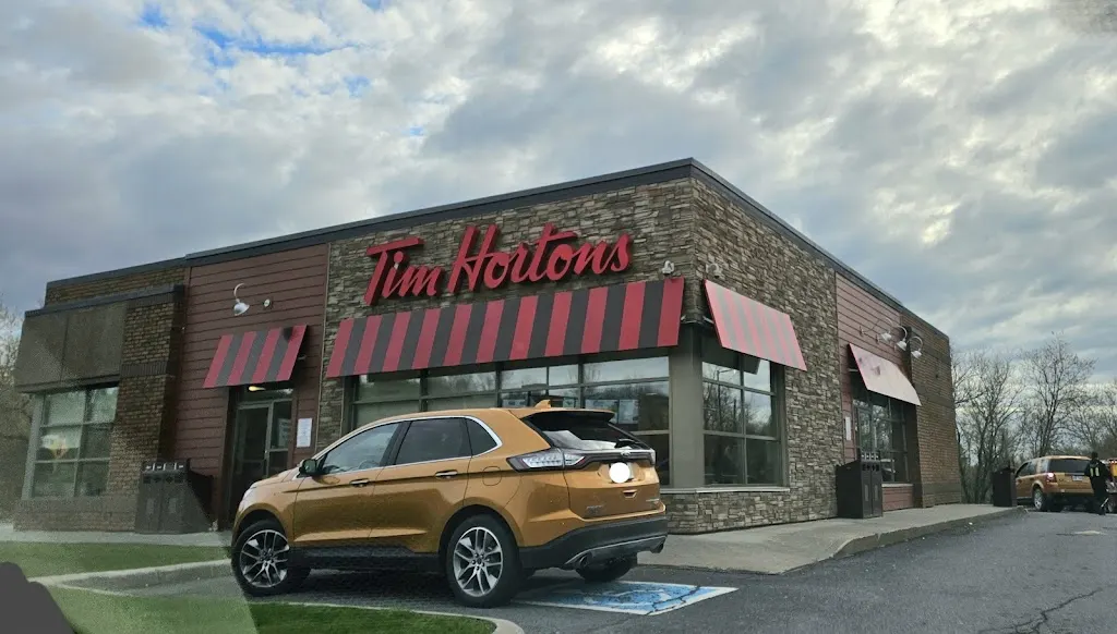 Tim Hortons storefront and interior at 1000 Mcgill St, Hawkesbury, ON