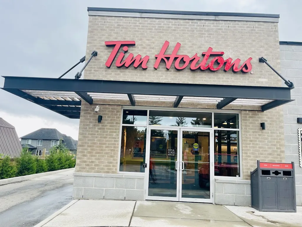 Tim Hortons storefront and interior at 95 - Blandford St, Innerkip, ON