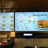 Tim Hortons storefront and interior at 8010 Yonge St, Innisfil, ON