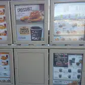 Tim Hortons storefront and interior at 175 Government Rd West, Kirkland Lake, ON
